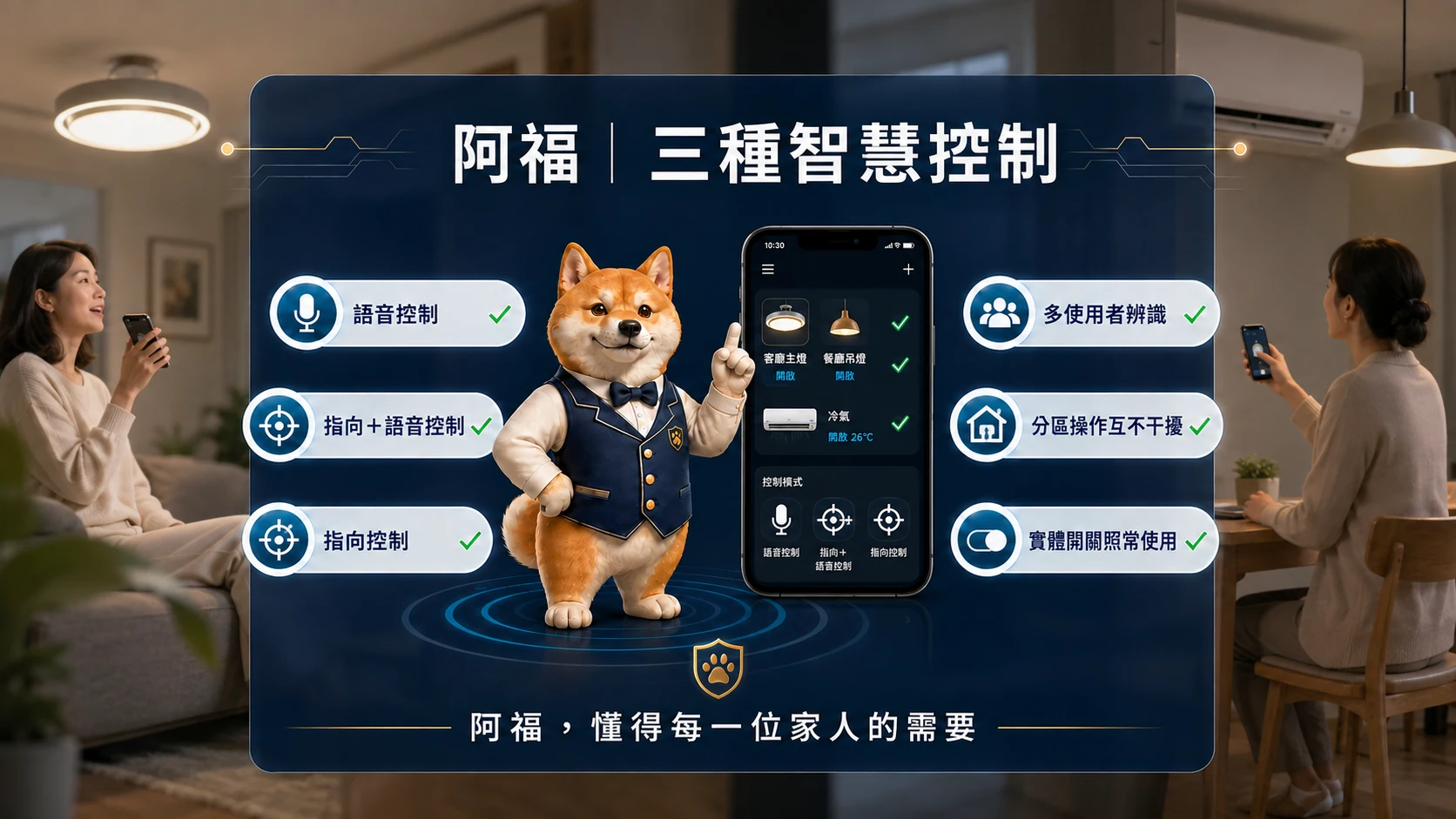 A-FU family control scene